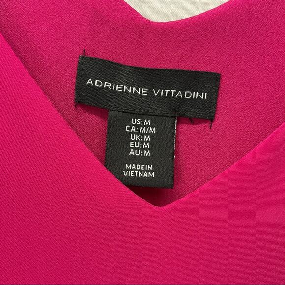 Adrienne Vittadini Shift Dress Women's Size M Fuchsia Mini Sleeveless Party Date - Picture 2 of 6